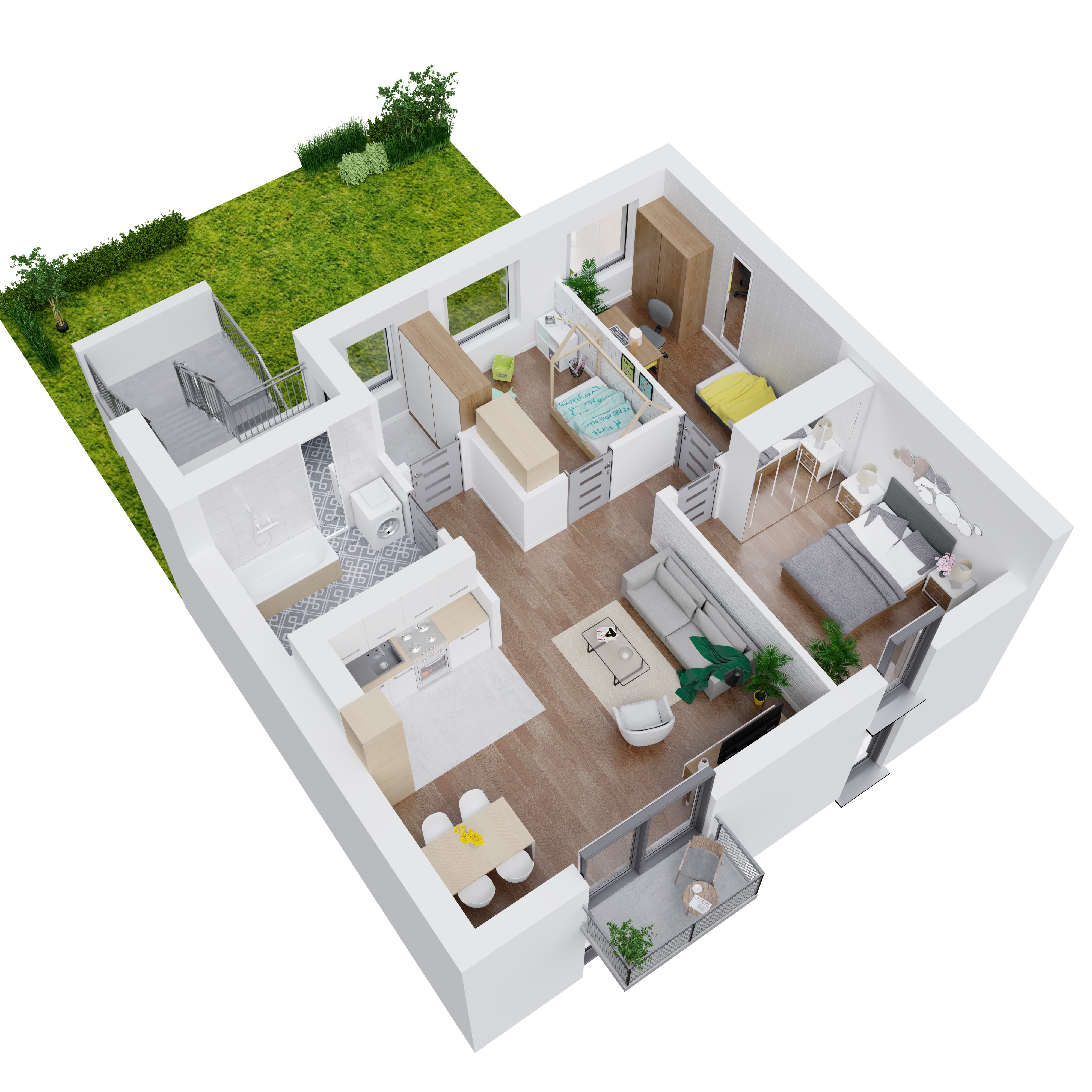 Mieszkanie 70,15 m2 piętro - Parter